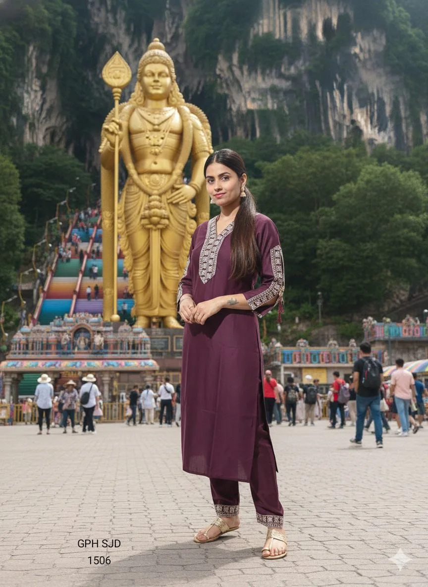 Sunshine Yellow Embroidered Cotton Kurta & Pant Set